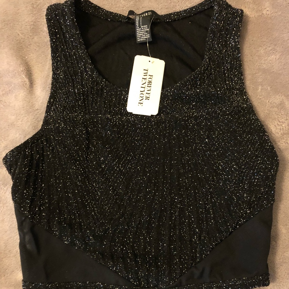 Forever 21 black crop top
